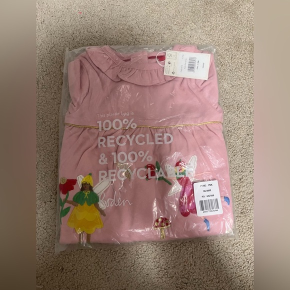 NWT Baby Boden Boto Pink Fairies Pink Dress Baby Girl - Picture 3 of 6